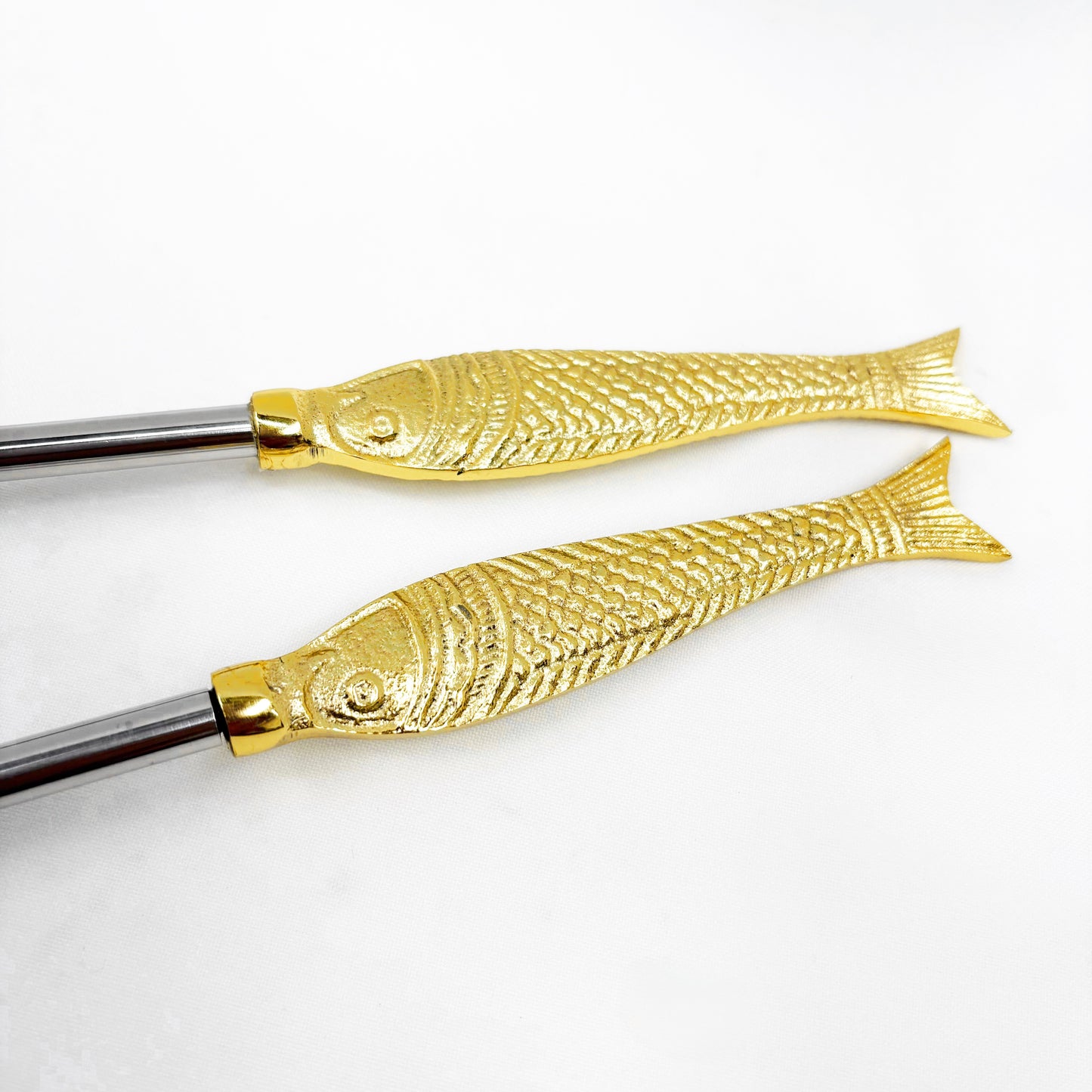 Stainless Steel Brass Fish Serving Spoons 27x6x1.5