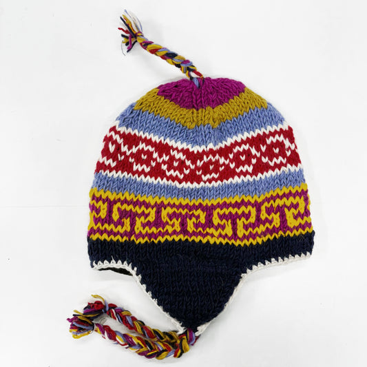 100% WOOL HAND KNITTED BEANY EAR COVER