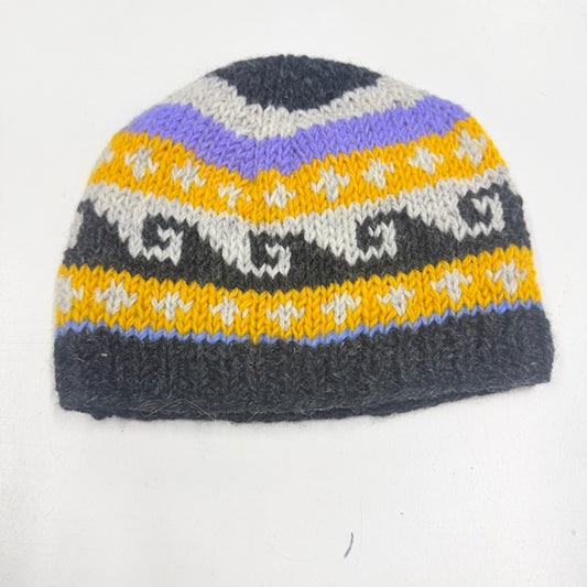 100% WOOL HAND KNITTED BEANY FLEECE LINED