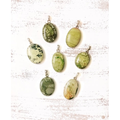 STERLING SILVER SERPENTINE PENDANT