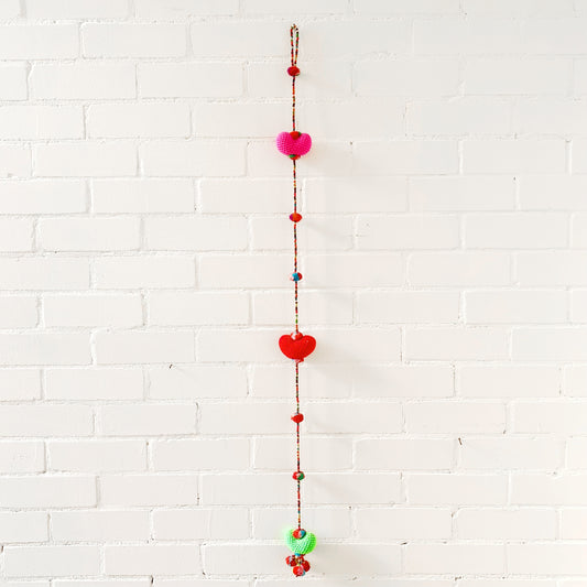 Hand Crochet 3-Heart Hanging