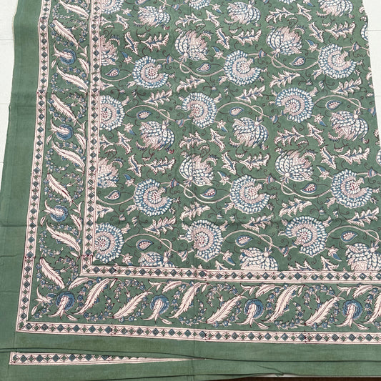 100% COTTON HAND BLOCK PRINTED THROW 150x220CM