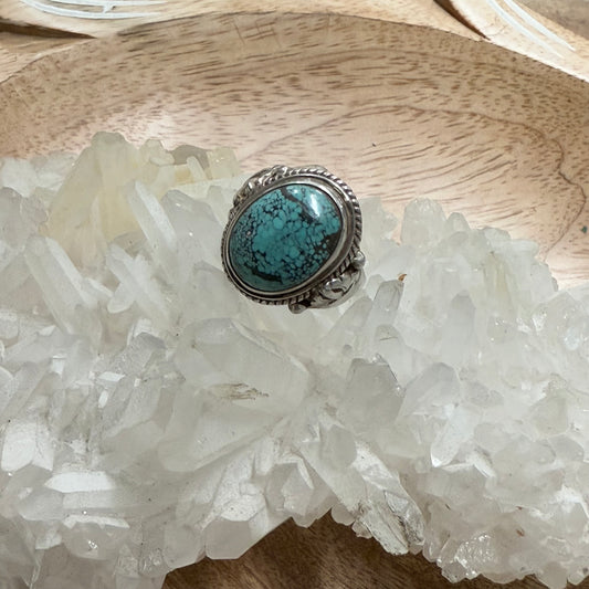 STERLING SILVER RING SMALL STONE