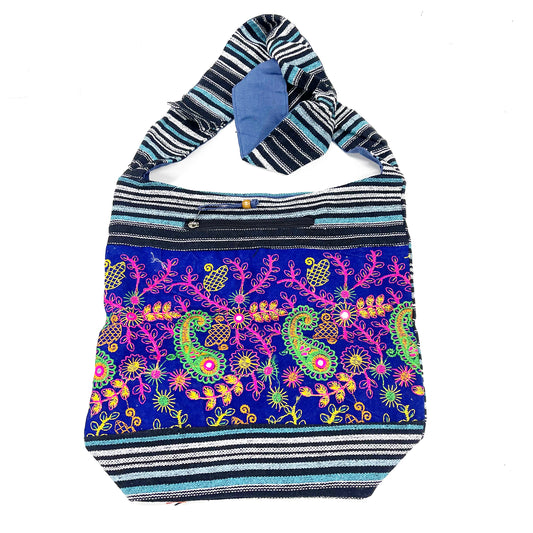 BLUE PAISLEY MIRROR BAG