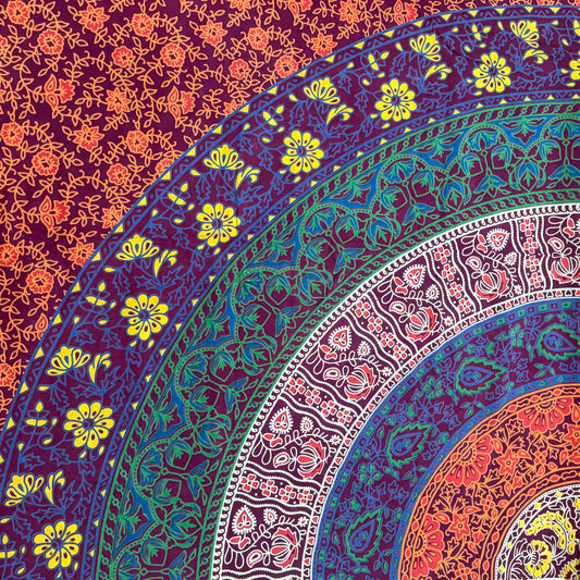 100% COTTON PRINTED THROW 210x240CM