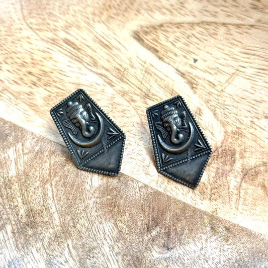 Sterling Silver Ganesh Earring