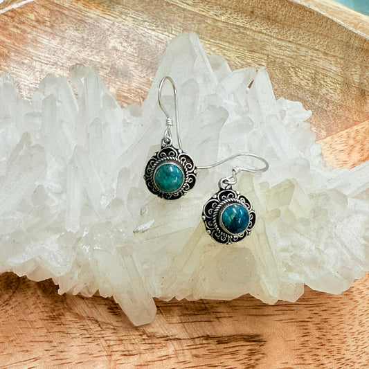 STERLING SILVER TURQUOISE EARRING