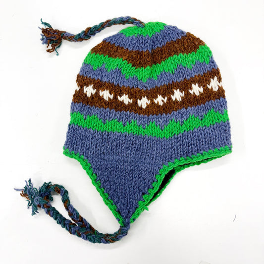 100% WOOL HAND KNITTED BEANY EAR COVER