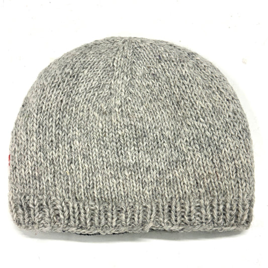 100% WOOL HAND KNITTED BEANY FLEECE LINED