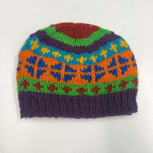 100% WOOL HAND KNITTED BEANY FLEECE LINED