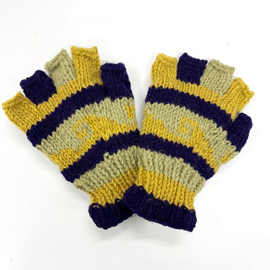 100% WOOL HAND KNITTED GLOVES