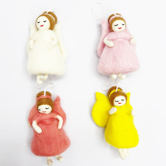NEEDLE FELTED WORRY ANGELS ASSRTD 11x7CM