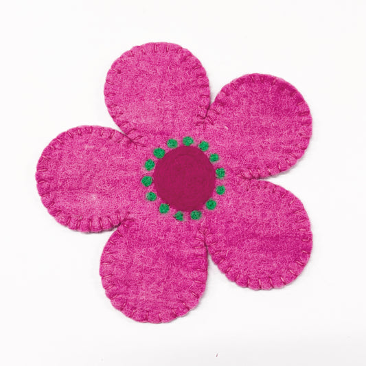 FELT FLOWER COASTER/KIDS PLAY MAT  21CM