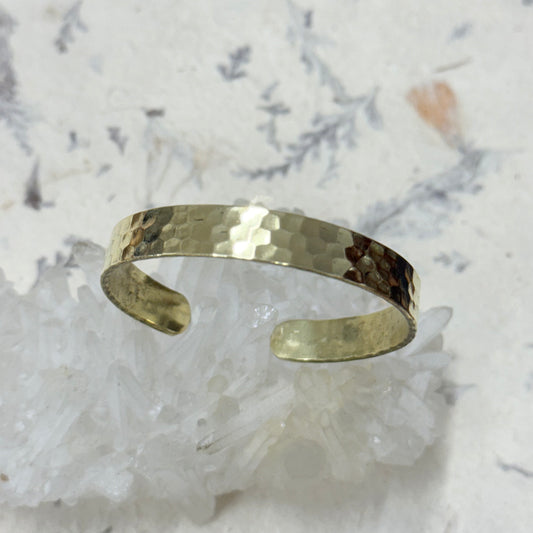 PURE BRASS HAND BEATEN CUFF