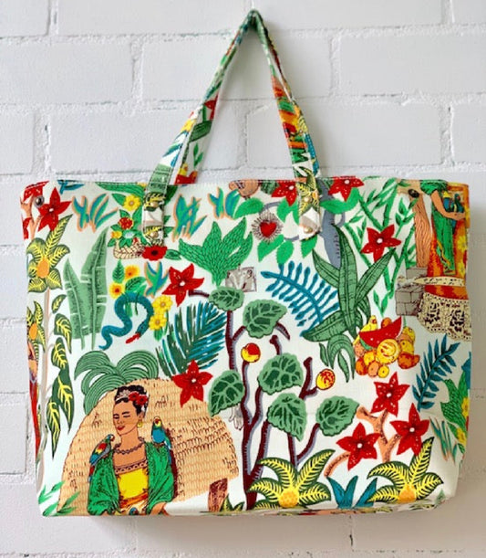 Cotton Frida Printed Shopping bag 54x35x16cm