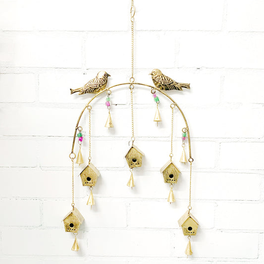 BIRD HOME BELL HANGING 32CM