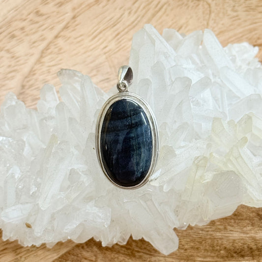 STERLING SILVER TIGERS EYE PENDANT