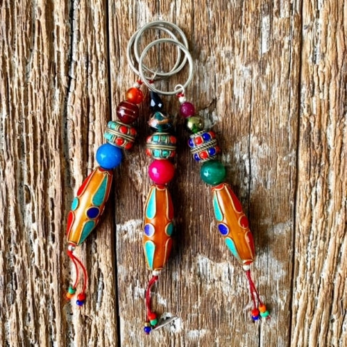 TIBETAN HANDMADE BEAD KEY RING