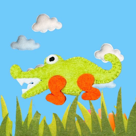"CROCODILE" 2 FELT FINGER PUPPET