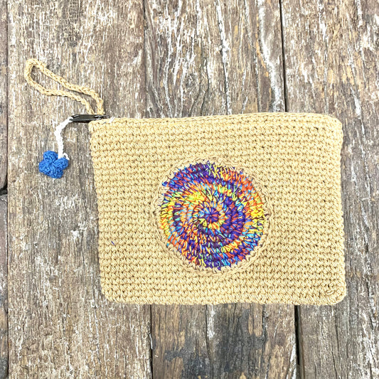 FW310 HAND CROCHET PURSE 21x14CM