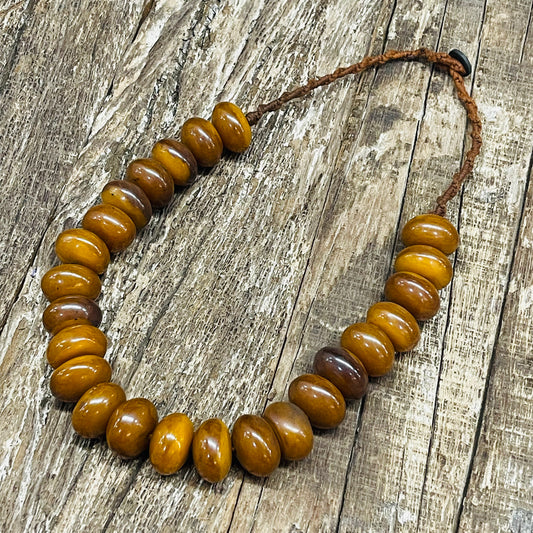 NAGALAND RESIN AMBER NECKLACE MED