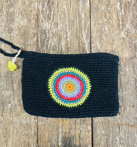 FW310 HAND CROCHET PURSE 21x15CM