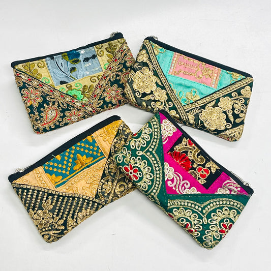 SILK SARI PURSE 17x10CM