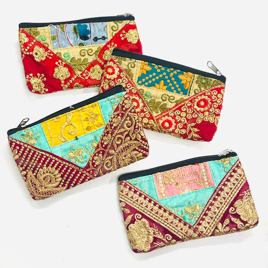 SILK SARI PURSE 17x10CM
