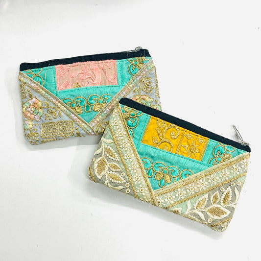 SILK SARI PURSE 17x10CM