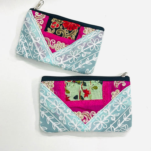 SILK SARI PURSE 17x10CM