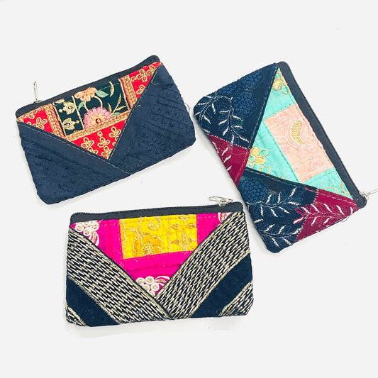 SILK SARI PURSE 17x10CM
