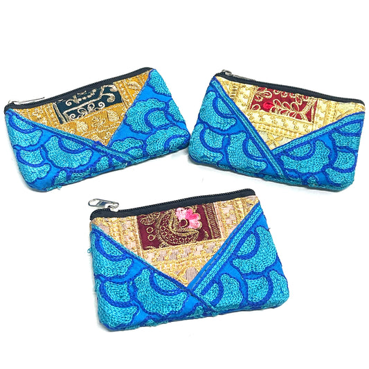 BW5 SILK EMB SARI PURSE 13x10CM