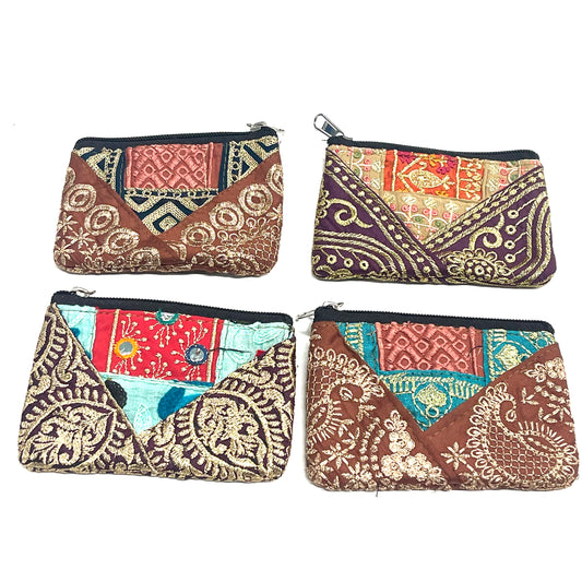 BW5 SILK EMB SARI PURSE 13x10CM