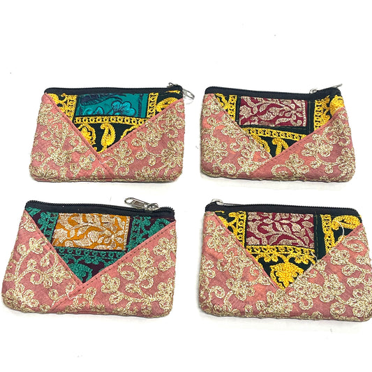 BW5 SILK EMB SARI PURSE 13x10CM