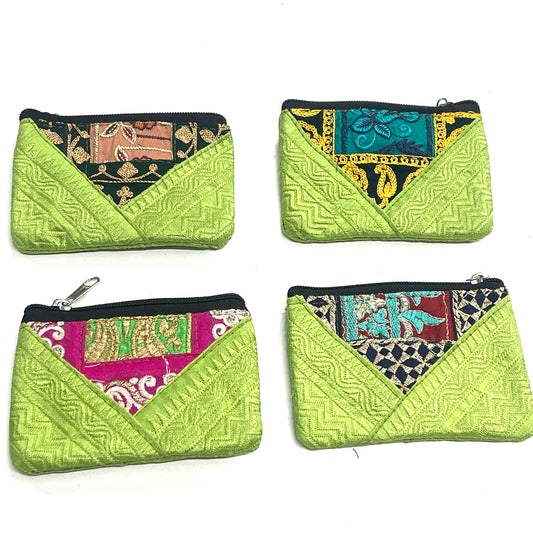 BW5 SILK EMB SARI PURSE 13x10CM