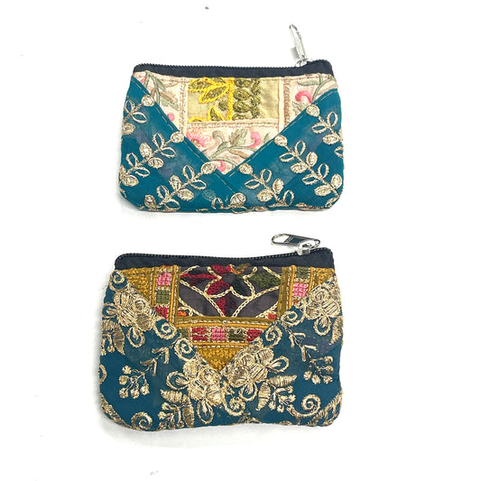SILK SARI PURSE 9x11CM