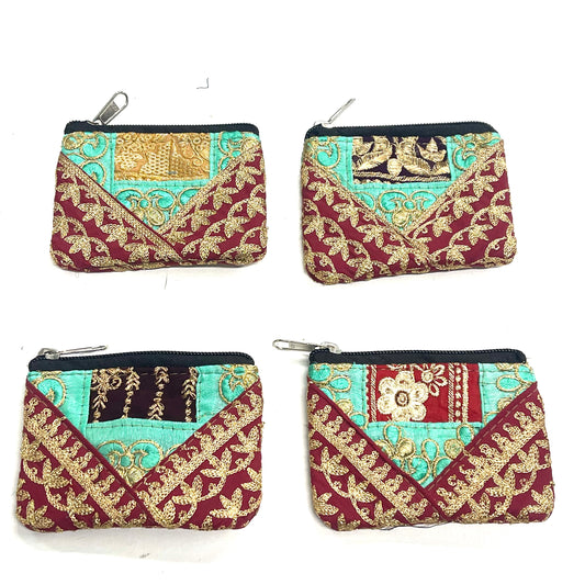 SILK SARI PURSE 9x11CM