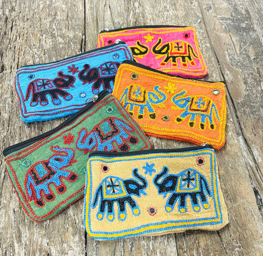 ELEPHANT SARI PURSE 19x12CM MIX