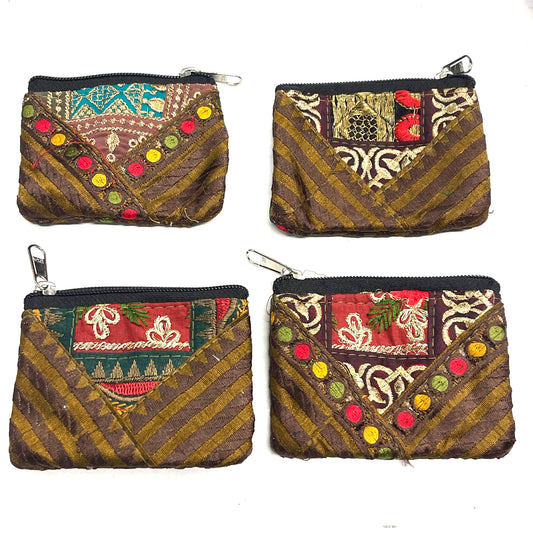 SILK SARI PURSE 9x11CM