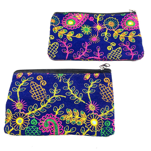 VELVET EMB.  PURSE 19x11CM