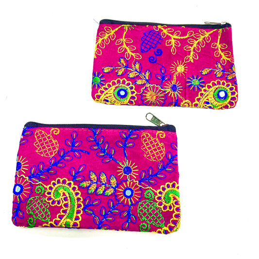 VELVET EMB.  PURSE 9x11CM