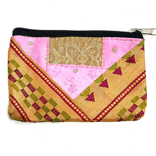 SILK SARI PURSE |MED| 14x10CM