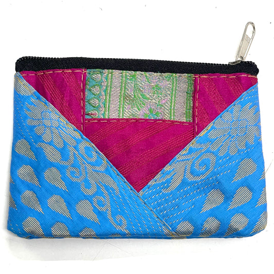SILK SARI PURSE |MED| 14x10CM