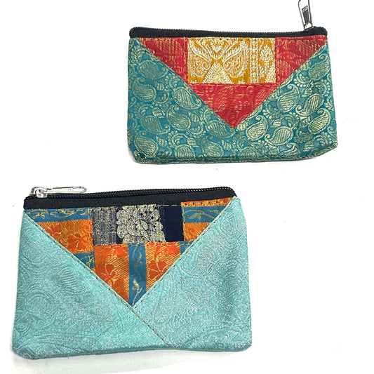 SILK SARI PURSE |MED| 14x10CM