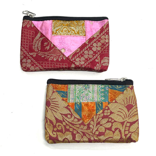 SILK SARI PURSE |MED| 14x10CM
