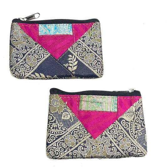SILK SARI PURSE |MED| 14x10CM