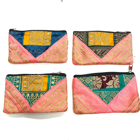 SILK SARI PURSE |LRG| 17x10CM