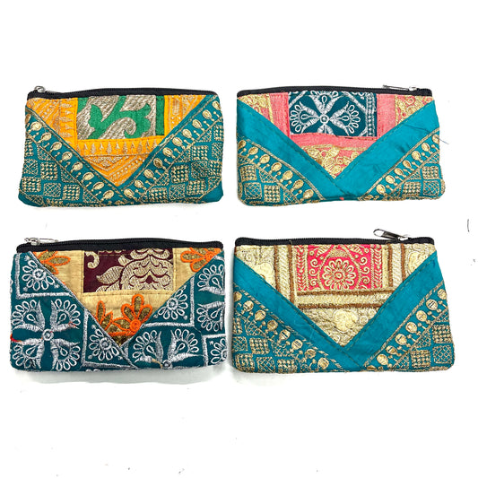 SILK SARI PURSE |LRG| 17x10CM