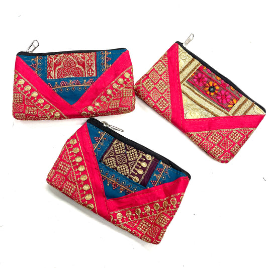 SILK SARI PURSE |LRG| 17x10CM