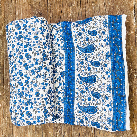 100% COTTON PRINTED PADDED QUILT 210X220CM